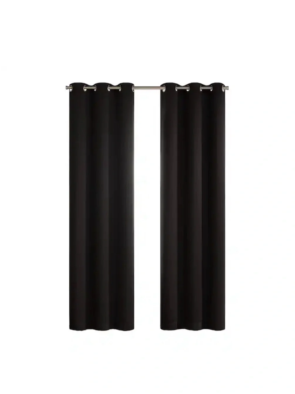 Eclipse Black Blackout Window Panel Curtains - 2 Panels
